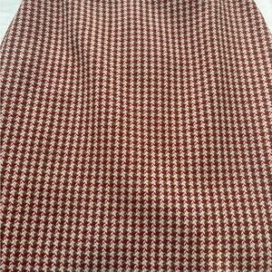 LOFT Red and Cream wool Houndstooth Pencil Skirt. Fully lined